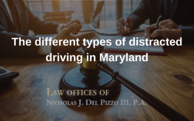The different types of distracted driving in Maryland